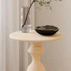 Table d'appoint ronde en métal résistant, petite, pour salon