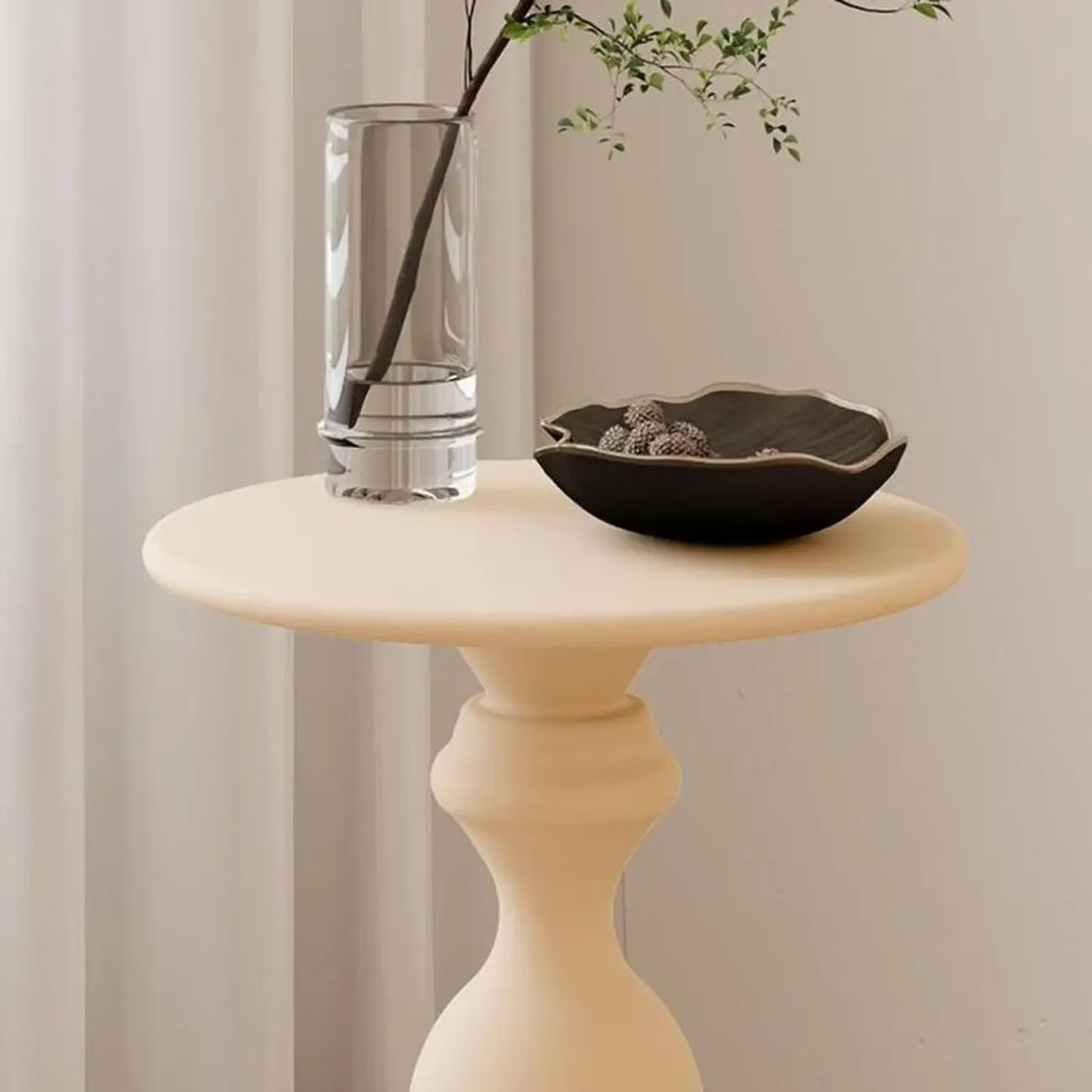Table d'appoint ronde en métal résistant, petite, pour salon