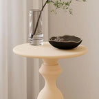 Table d'appoint ronde en métal résistant, petite, pour salon