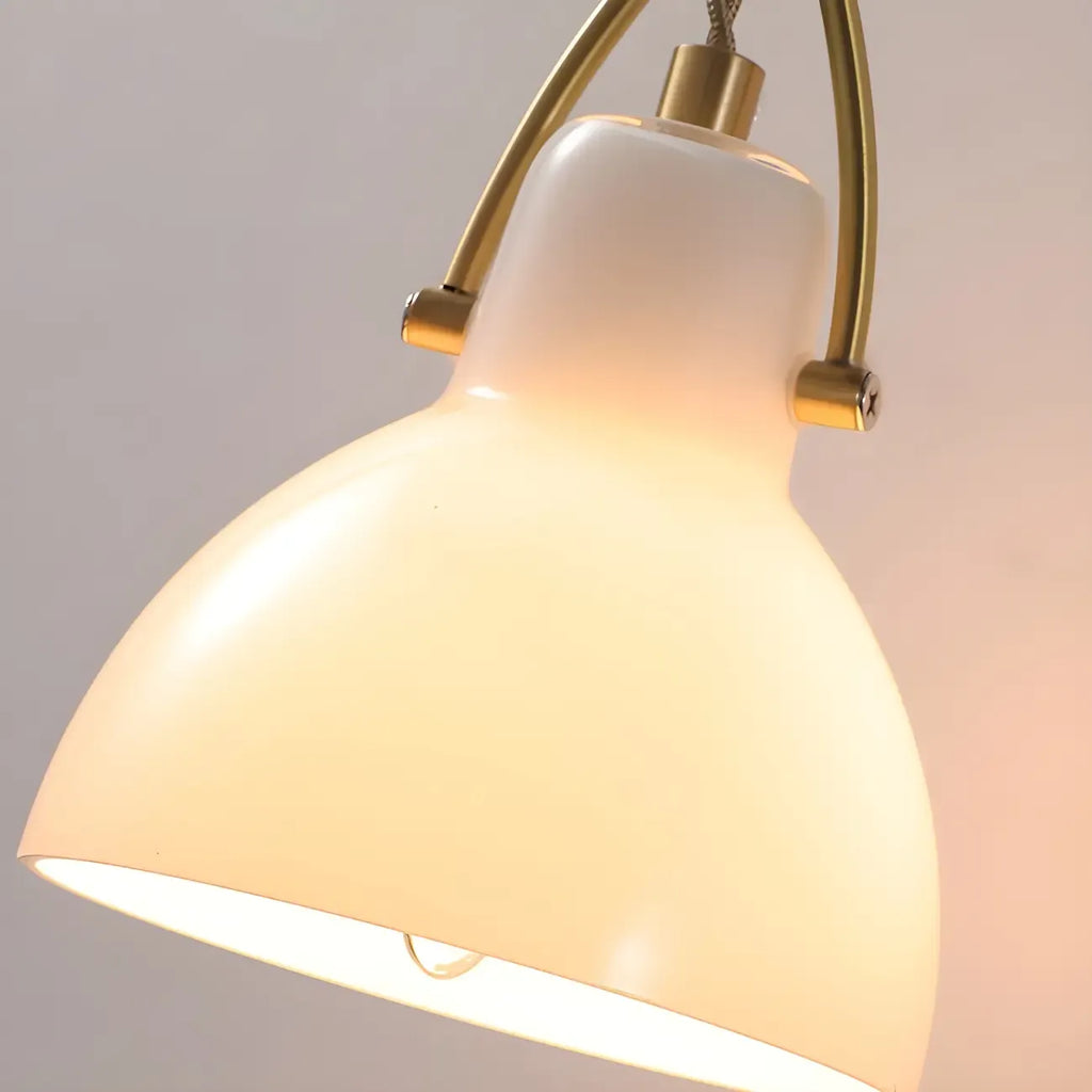 Lampada a sospensione a 3 luci, in vetro, moderna a cupola a campana, per isola cucina