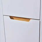 Armoire à chaussures d'entrée en bois massif blanc
