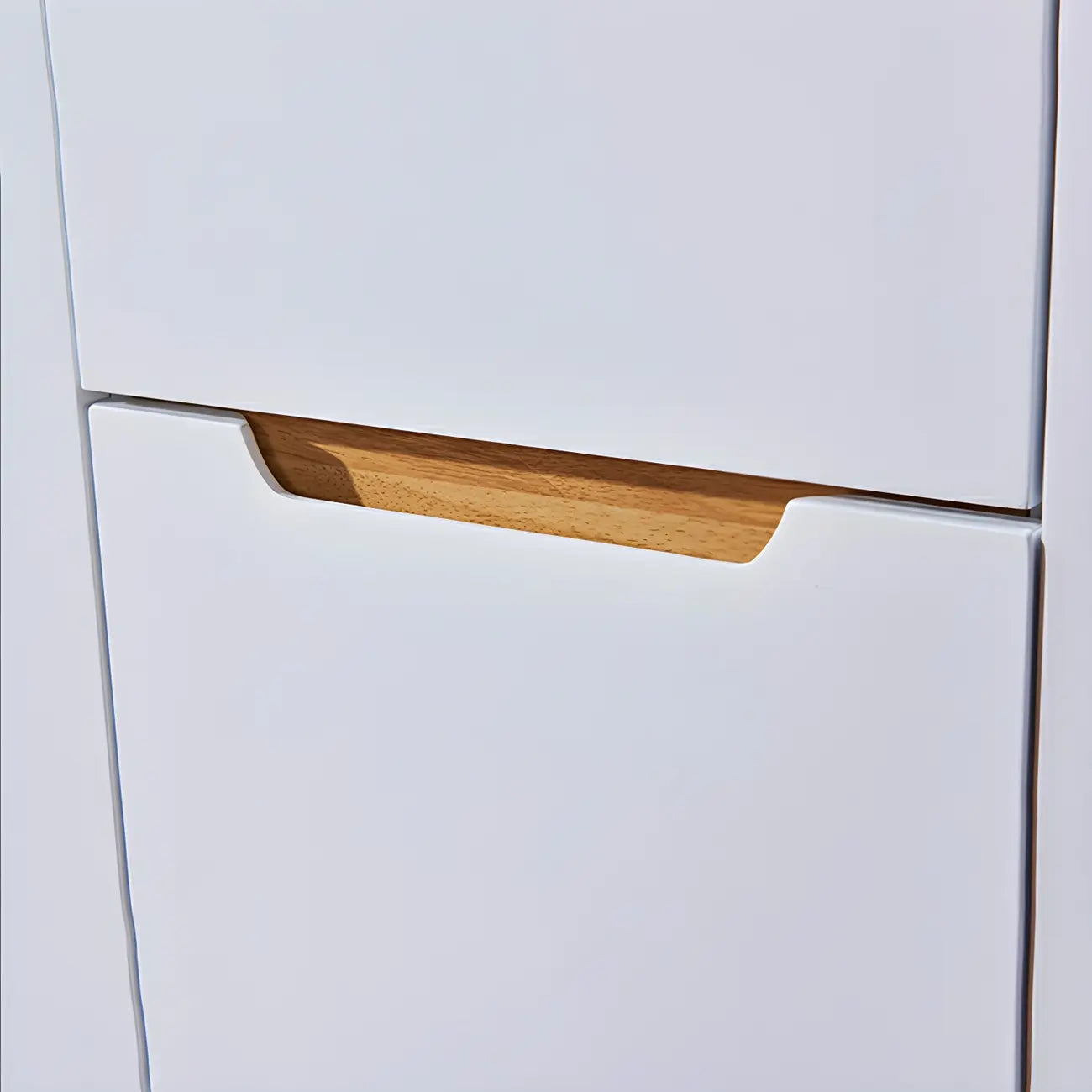 Armoire à chaussures d'entrée en bois massif blanc