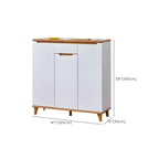 Armoire à chaussures d'entrée en bois massif blanc