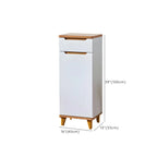 Armoire à chaussures d'entrée en bois massif blanc