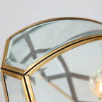 Plafonnier semi-encastré en verre de style colonial de 8,5 pouces pour salon