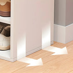 Meuble à chaussures haut blanc moderne avec étagères réglables