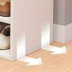 Meuble à chaussures haut blanc moderne avec étagères réglables