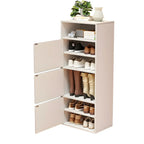 Meuble à chaussures haut blanc moderne avec étagères réglables