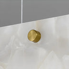 Suspension rectangulaire moderne en métal doré pour îlot de cuisine