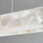Suspension rectangulaire moderne en métal doré pour îlot de cuisine