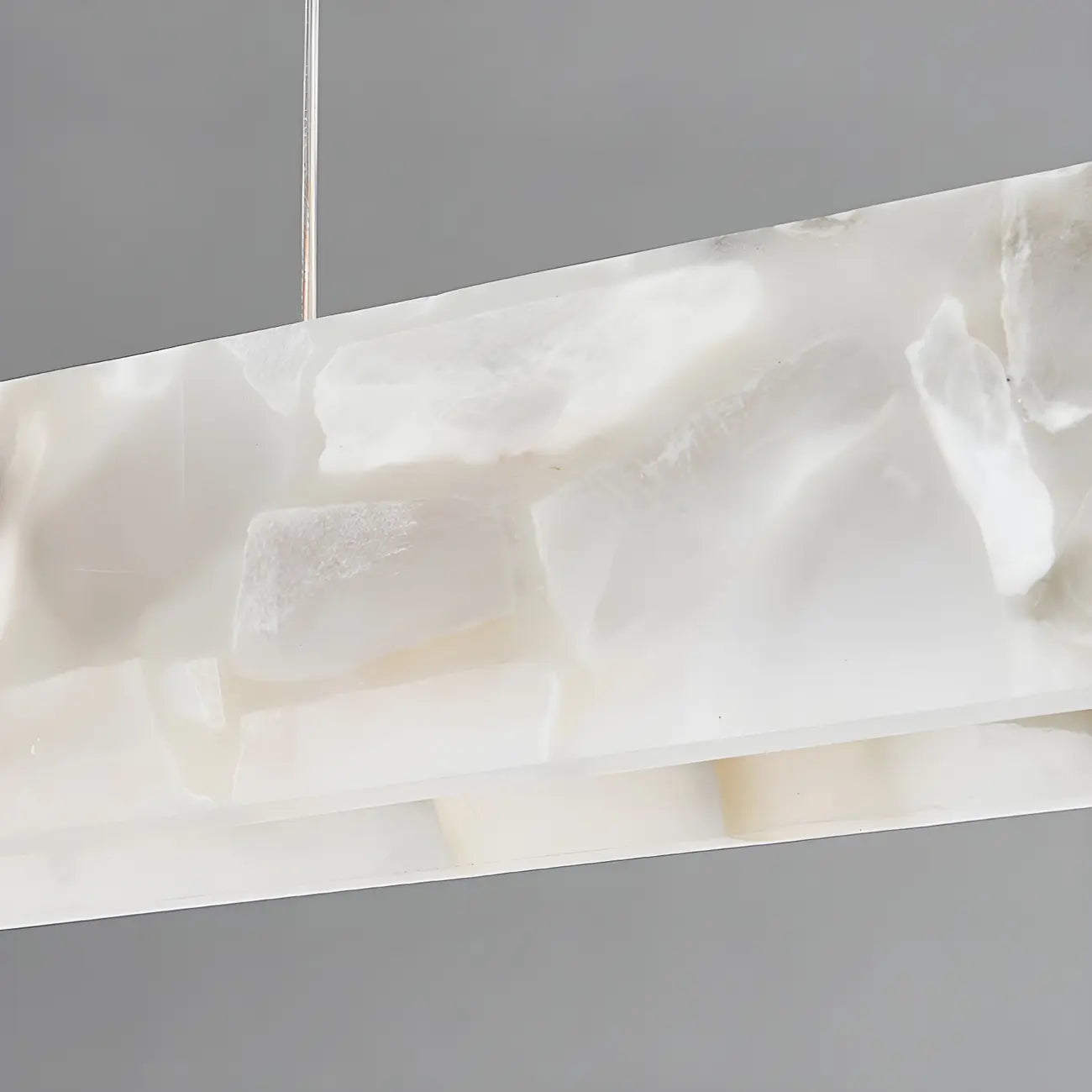 Suspension rectangulaire moderne en métal doré pour îlot de cuisine