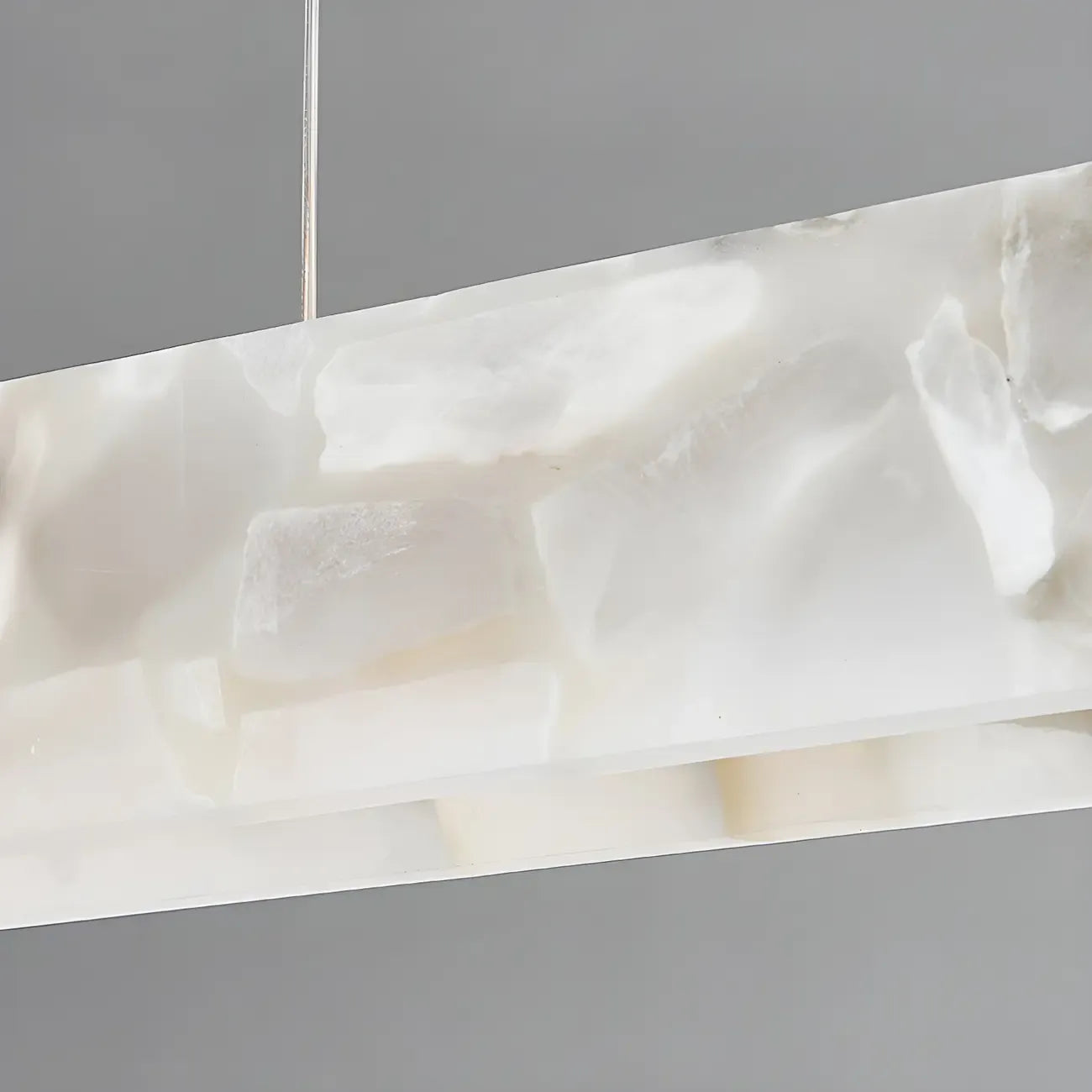 Suspension rectangulaire moderne en métal doré pour îlot de cuisine