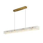 Suspension LED à intensité variable pour îlot de cuisine, style marbre doré linéaire