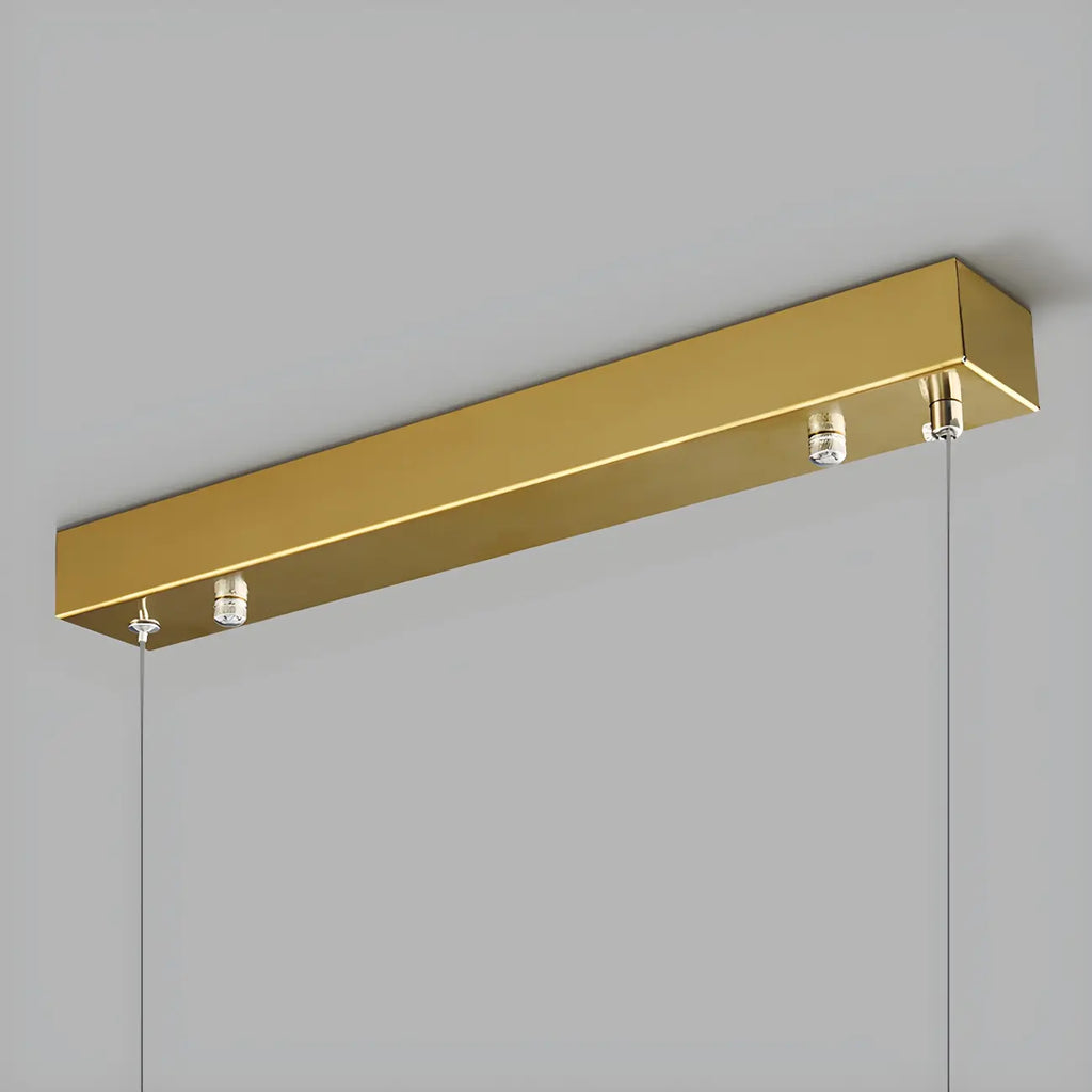 Suspension LED à intensité variable pour îlot de cuisine, style marbre doré linéaire