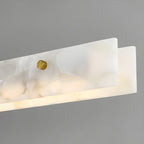Suspension LED à intensité variable pour îlot de cuisine, style marbre doré linéaire