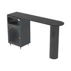 Tables de bar modernes en fer gris pierre avec rangement, forme libre