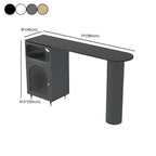 Tables de bar modernes en fer gris pierre avec rangement, forme libre