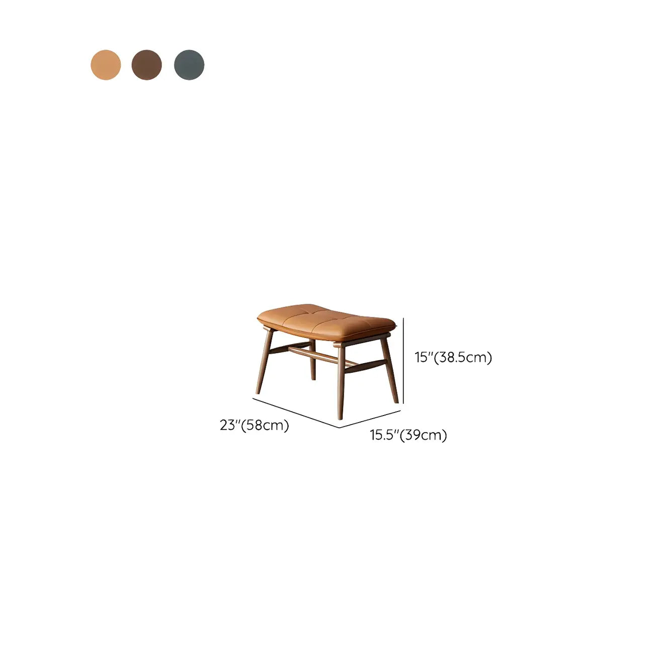 Fauteuil d'appoint contemporain en cuir avec structure en bois