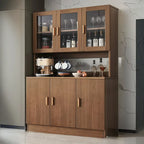 Grand buffet de rangement en bois et acrylique, réglable