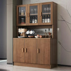 Grand buffet de rangement en bois et acrylique, réglable