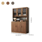 Grand buffet de rangement en bois et acrylique, réglable