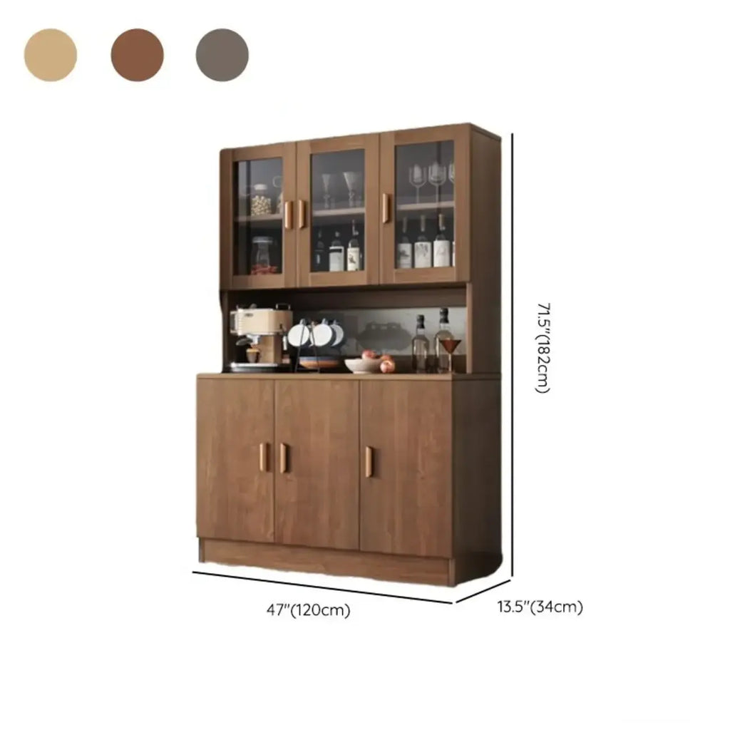 Grand buffet de rangement en bois et acrylique, réglable