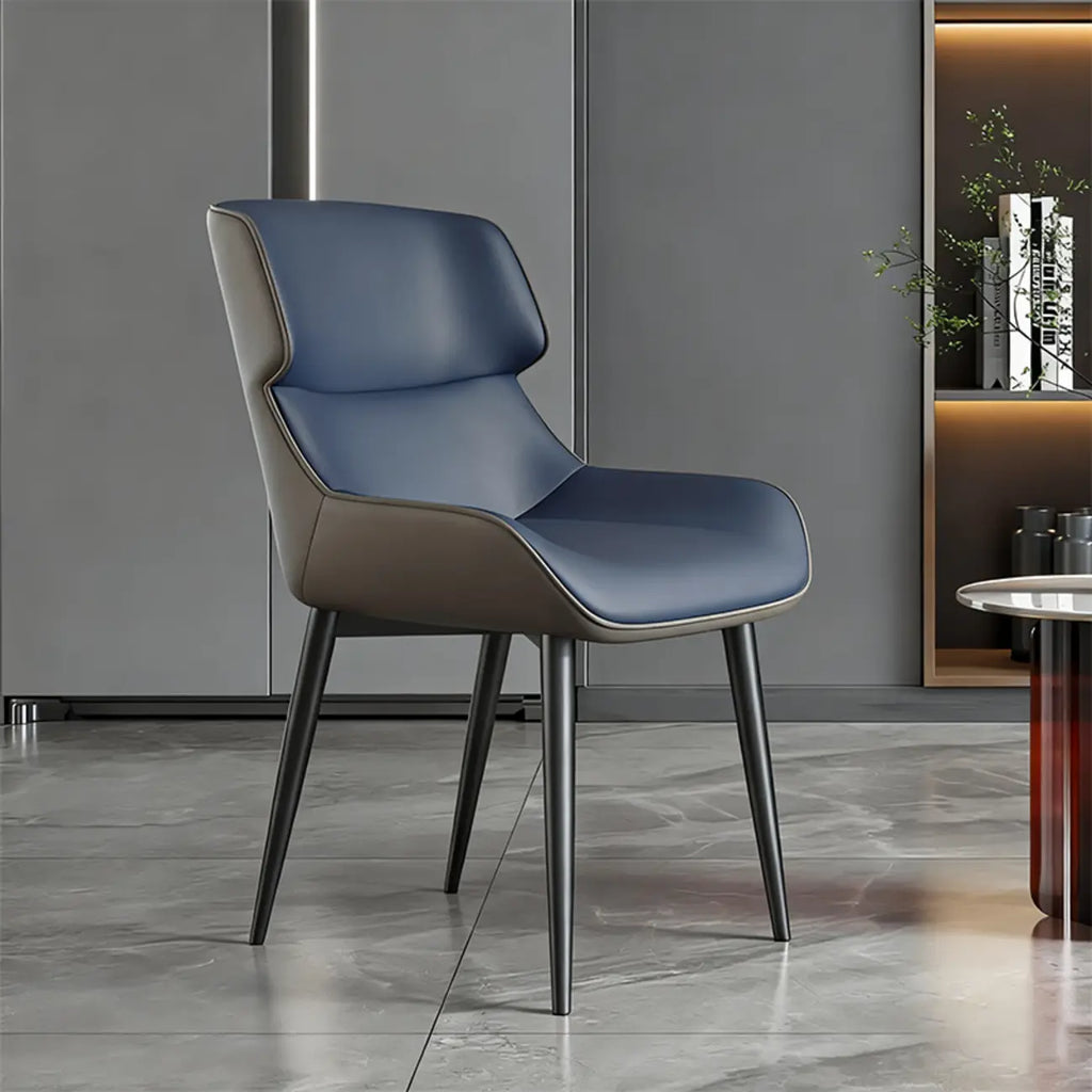 Ensemble de 2 chaises de salle à manger modernes à oreilles en similicuir