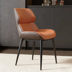 Ensemble de 2 chaises de salle à manger modernes à oreilles en similicuir