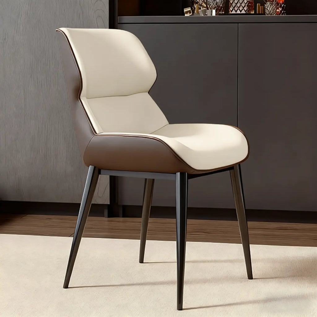 Ensemble de 2 chaises de salle à manger modernes à oreilles en similicuir