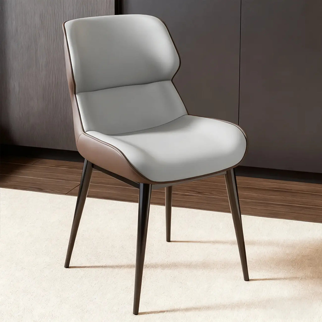 Ensemble de 2 chaises de salle à manger modernes à oreilles en similicuir