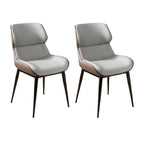 Ensemble de 2 chaises de salle à manger modernes à oreilles en similicuir