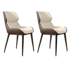 Ensemble de 2 chaises de salle à manger modernes à oreilles en similicuir