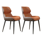 Ensemble de 2 chaises de salle à manger modernes à oreilles en similicuir