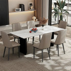 Ensemble de 2 chaises de salle à manger modernes en similicuir avec structure en métal