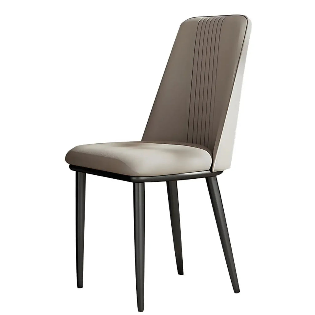 Ensemble de 2 chaises de salle à manger modernes en similicuir avec structure en métal