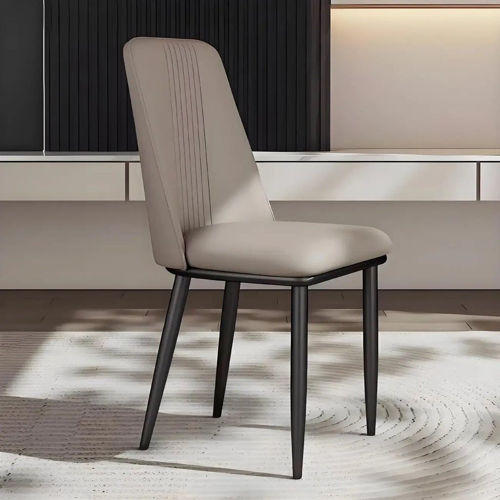 Ensemble de 2 chaises de salle à manger modernes en similicuir avec structure en métal