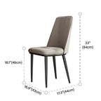 Ensemble de 2 chaises de salle à manger modernes en similicuir avec structure en métal