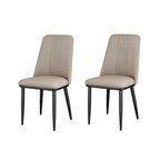 Ensemble de 2 chaises de salle à manger modernes en similicuir avec structure en métal
