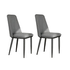 Ensemble de 2 chaises de salle à manger modernes en similicuir avec structure en métal