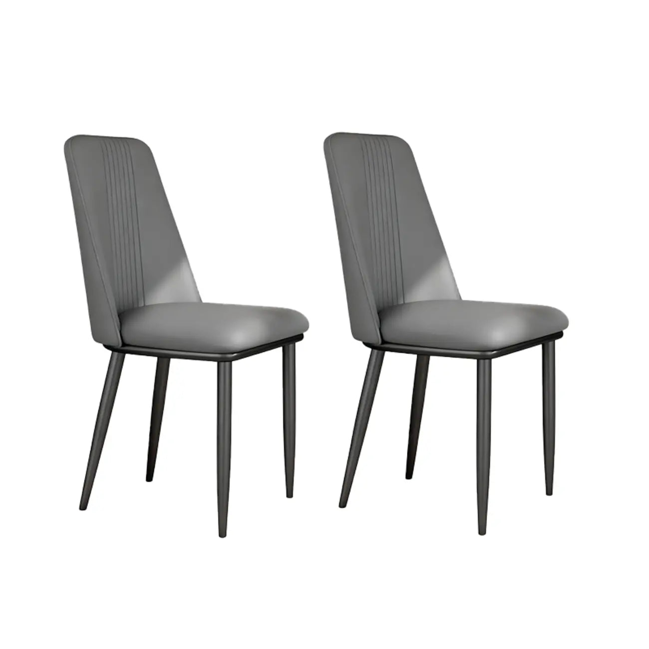 Ensemble de 2 chaises de salle à manger modernes en similicuir avec structure en métal