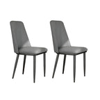 Ensemble de 2 chaises de salle à manger modernes en similicuir avec structure en métal