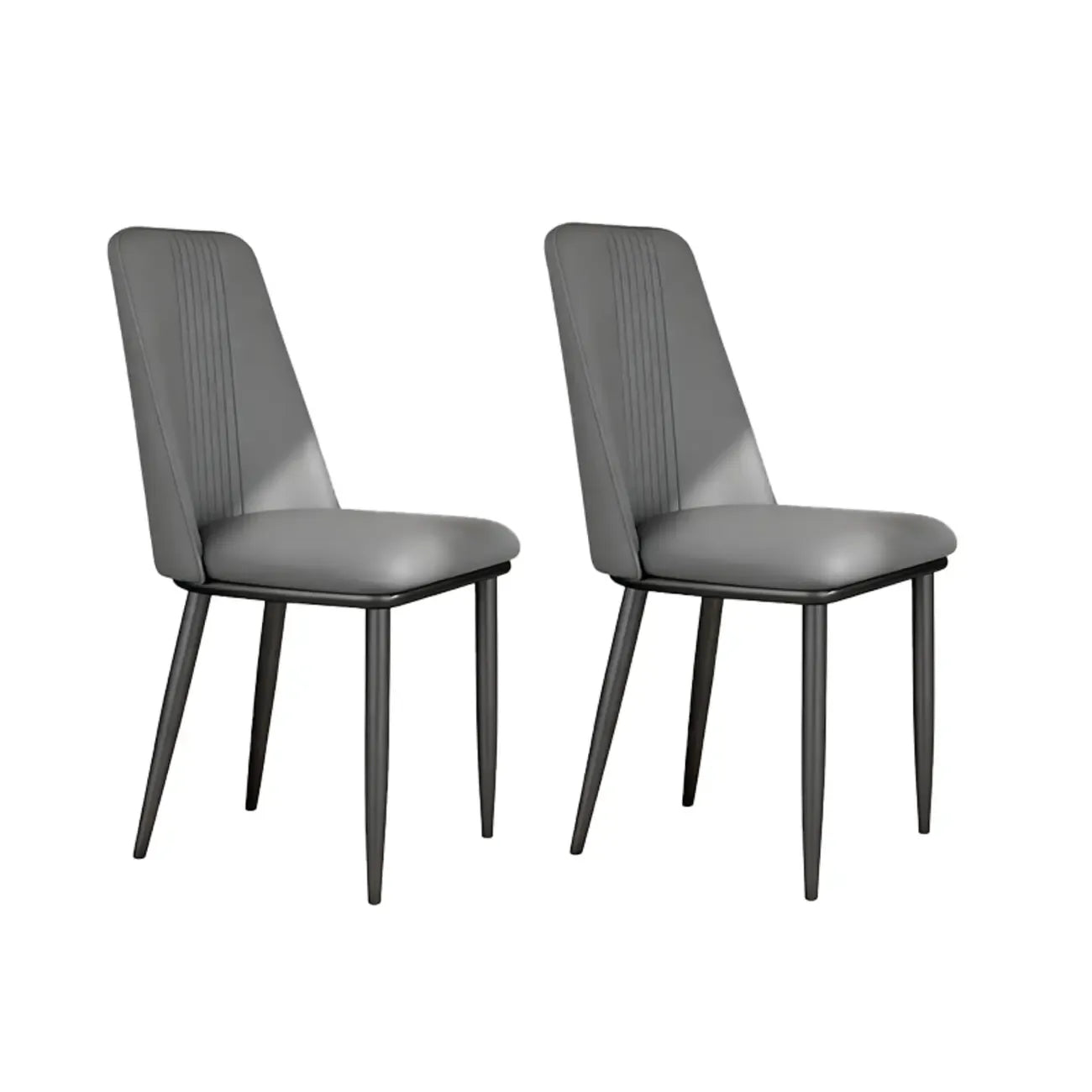 Ensemble de 2 chaises de salle à manger modernes en similicuir avec structure en métal