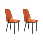 Ensemble de 2 chaises de salle à manger modernes en similicuir avec structure en métal