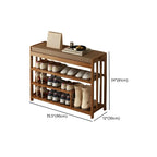 Banc de rangement à chaussures classique en bambou marron rembourré