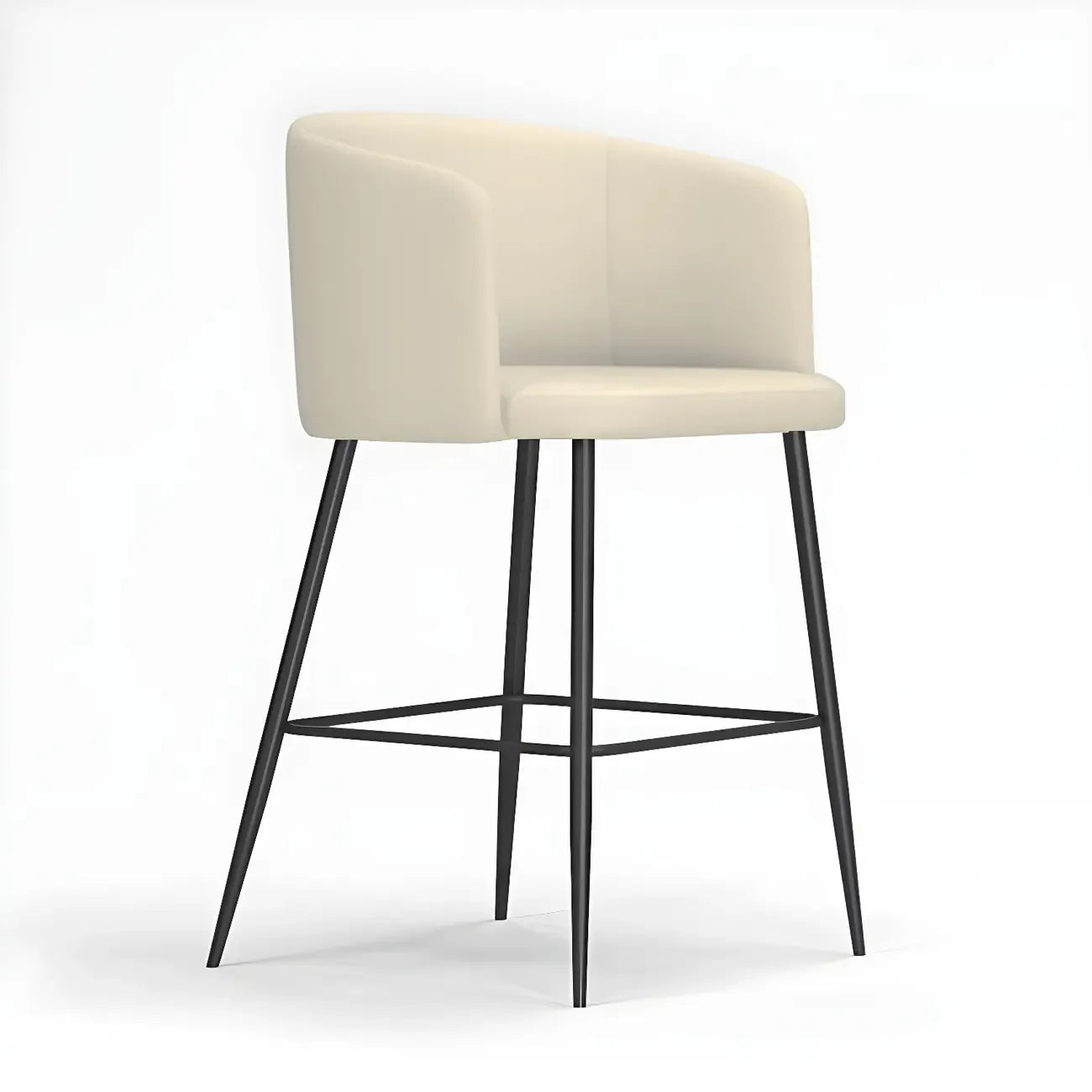 Tabourets de bar hauts à oreilles en similicuir de type seau