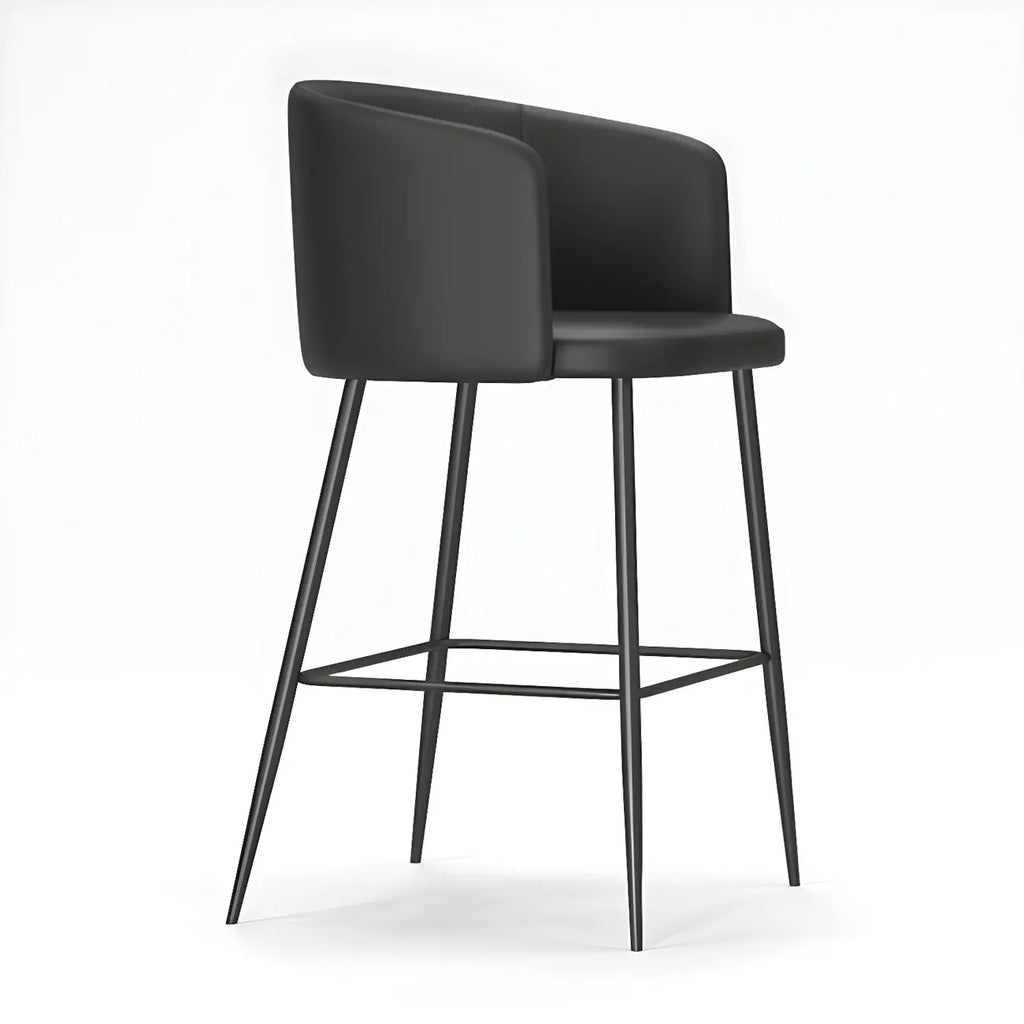 Tabourets de bar hauts à oreilles en similicuir de type seau