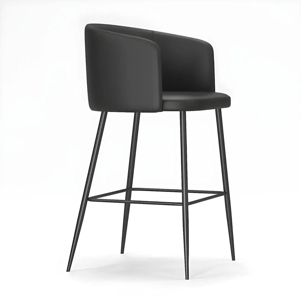 Tabourets de bar hauts à oreilles en similicuir de type seau