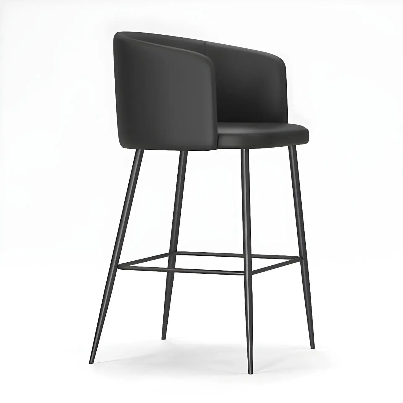 Tabourets de bar hauts à oreilles en similicuir de type seau