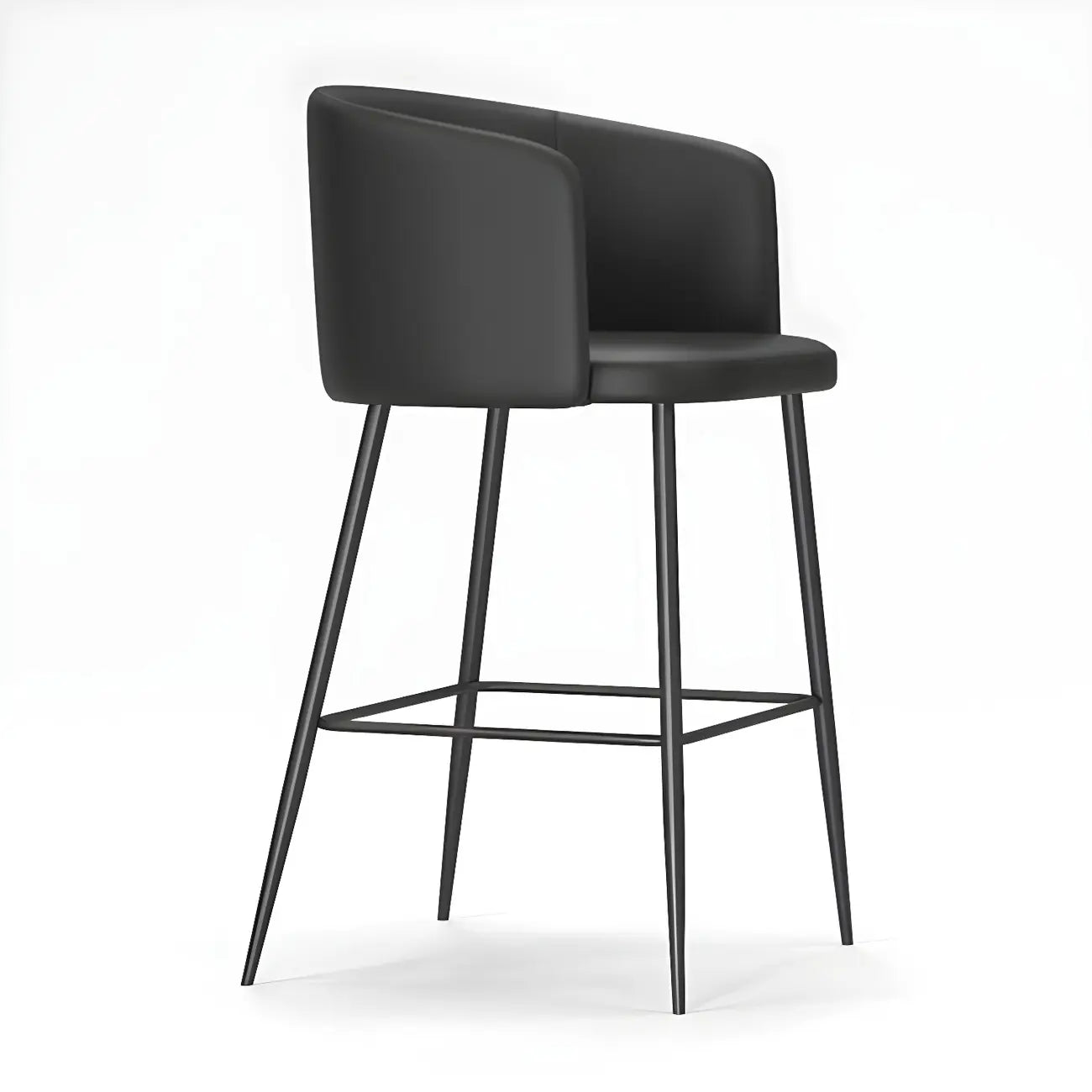 Tabourets de bar hauts à oreilles en similicuir de type seau