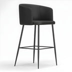 Tabourets de bar hauts à oreilles en similicuir de type seau
